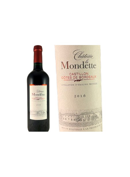 Château la Mondette - Castillon Côtes de Bordeaux 2016