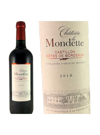 Château la Mondette - Castillon Côtes de Bordeaux 2016