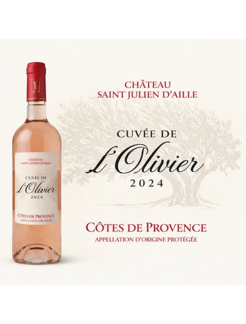 Château Saint Julien D'Aille-Cuvée de L'Olivier-Côtes de Provence 2024