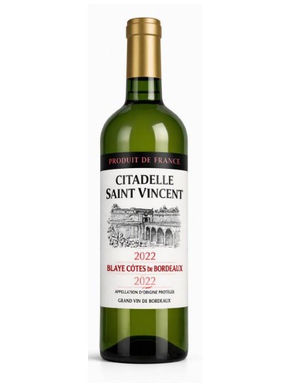 VINFINPASCHER | Citadelle Saint Vincent - Blaye Côtes de Bordeaux 2022 en déstockage -50%
